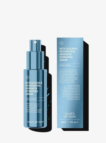 ALLIES OF SKIN Beta Glucan & Resveratrol Advanced Hydrating Serum 30ml - Увлажняющая сыворотка с бета-глюканом